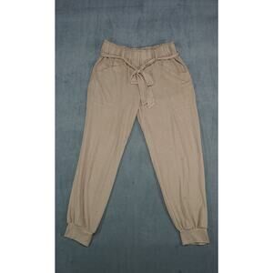 Gibsonlook Women Beige Jogger Pants Elastic Waist Size XL Stretch